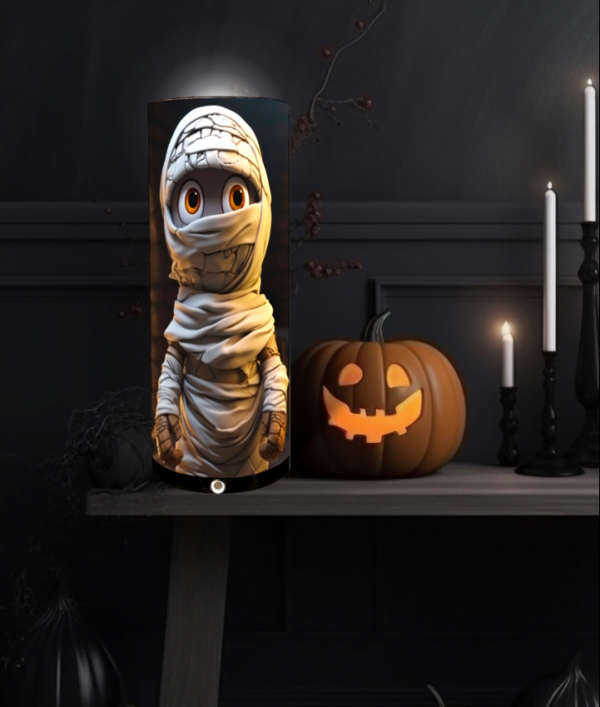 lámpara halloween bebé momia con altavoz bluetooth