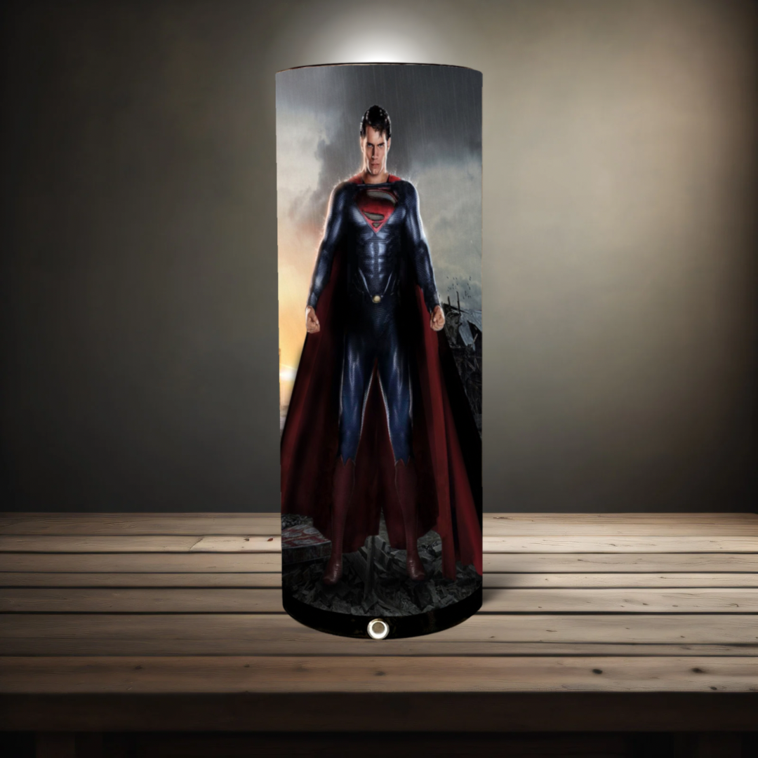 lámpara superman con altavoz bluetooth