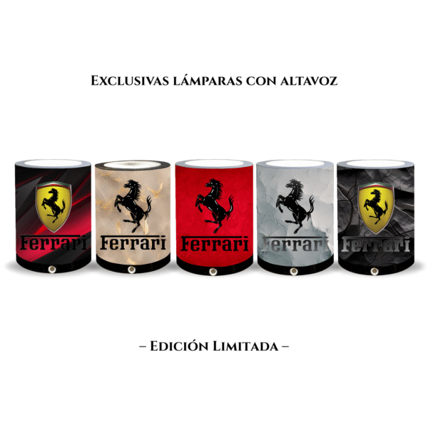 lámpara Ferrari exclusiva con altavoz