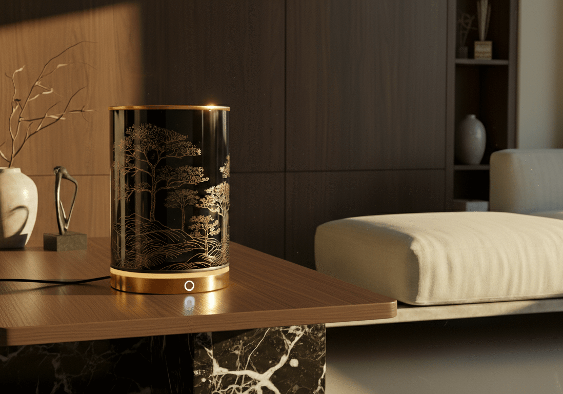 lampara con altavoz personalizada