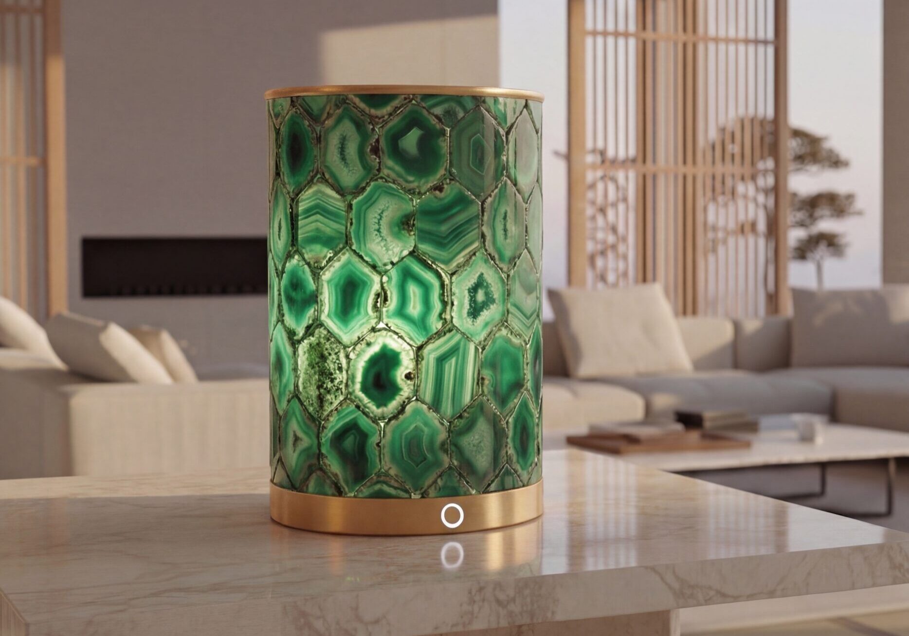 Lampara de Geoda de agata natural